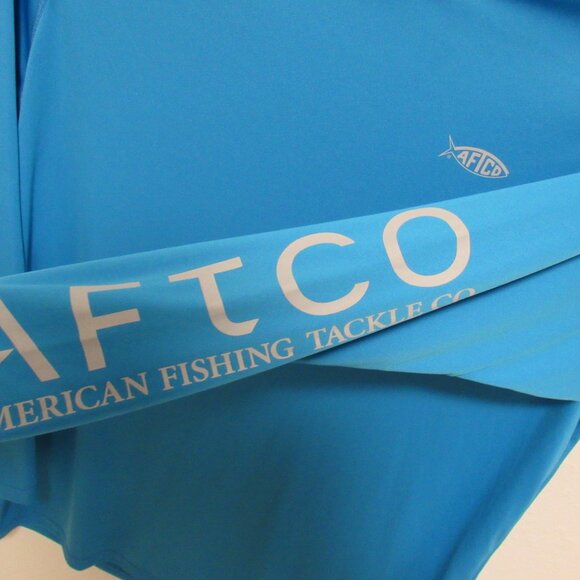 AFTCO Aftech Performance Fishing Graphic Long Sleeve Shirt Men's size XXL 2XL - Picture 2 of 6